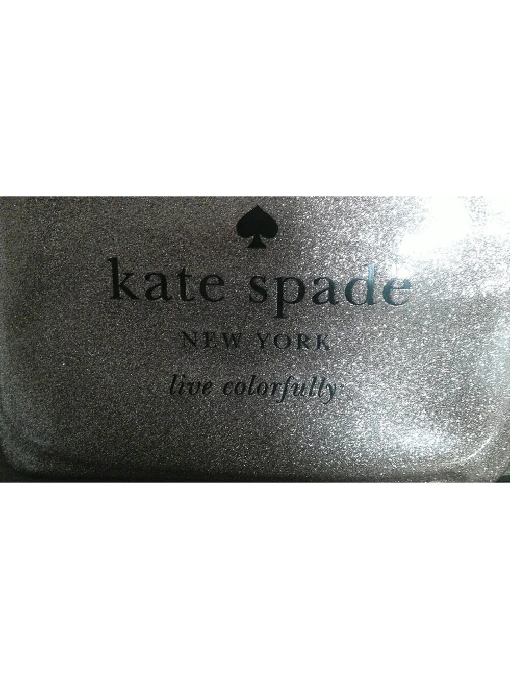 Kate Spade New York Glitter Zip Pouch Cosmetic Bag